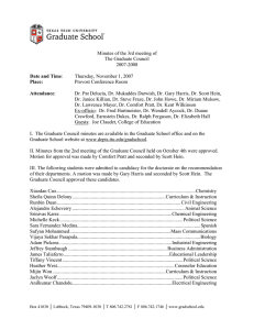 Minutes of the 3rd meeting of The Graduate Council 2007-2008