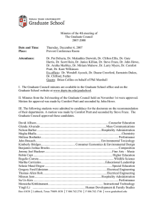 Minutes of the 4th meeting of The Graduate Council 2007-2008
