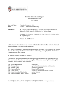 Minutes of the 5th meeting of The Graduate Council 2013-2014