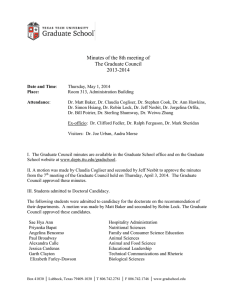Minutes of the 8th meeting of The Graduate Council 2013-2014