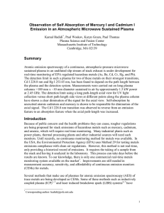 Observation of Self Absorption of Mercury I and Cadmium I