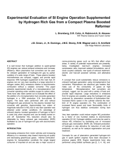 Experimental Evaluation of SI Engine Operation Supplemented