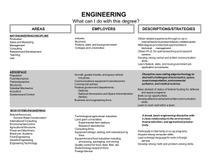 ENGINEERING What can I do with this degree? EMPLOYERS DESCRIPTIONS/STRATEGIES