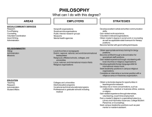 PHILOSOPHY What can I do with this degree? STRATEGIES AREAS