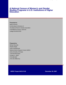 A National Census of Women’s and Gender Education