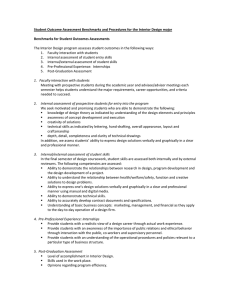 Student Outcome Assessment Benchmarks and Procedures for the Interior Design...  Benchmarks for Student Outcomes Assessments