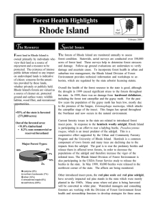 Rhode Island S T Forest Health Highlights