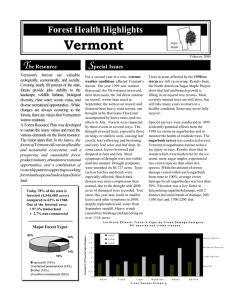 Vermont T S Forest Health Highlights