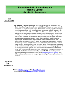 Forest Health Monitoring Program Monthly Update July 2014 - Supplement Job