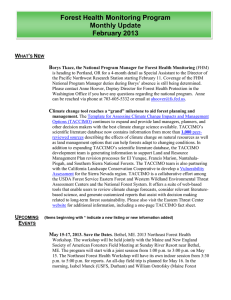 Forest Health Monitoring Program Monthly Update February 2013 W