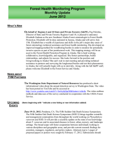 Forest Health Monitoring Program Monthly Update June 2012