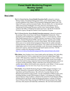 Forest Health Monitoring Program Monthly Update July 2012