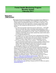 Forest Health Monitoring Program Monthly Update February 2011 N