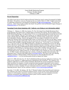 Forest Health Monitoring Program February Monthly Update February 6, 2008