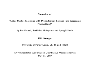 Discussion of \Labor-Market Matching with Precautionary Savings (and Aggregate Fluctuations)&#34;