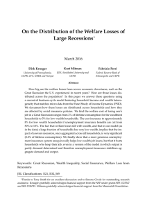 On the Distribution of the Welfare Losses of Large Recessions ∗ March 2016