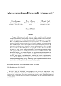 Macroeconomics and Household Heterogeneity ∗ Dirk Krueger Kurt Mitman