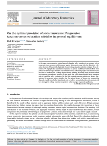 Journal of Monetary Economics taxation versus education subsidies in general equilibrium