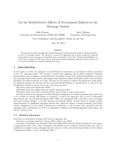 On the Redistributive Effects of Government Bailouts in the Mortgage Market