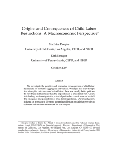 Origins and Consequences of Child Labor Restrictions: A Macroeconomic Perspective