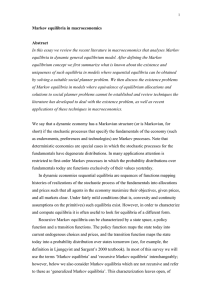 Markov equilibria in macroeconomics  Abstract