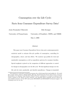 Consumption over the Life Cycle: Facts from Consumer Expenditure Survey Data