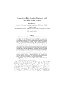 Competitive Risk Sharing Contracts with One-Sided Commitment