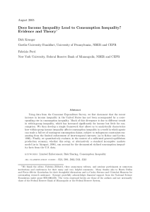 Does Income Inequality Lead to Consumption Inequality? Evidence and Theory