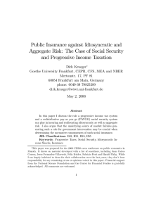 Public Insurance against Idiosyncratic and and Progressive Income Taxation