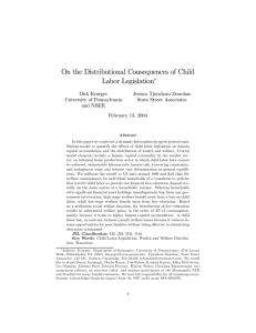 On the Distributional Consequences of Child Labor Legislation