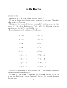 n-th Roots Cube roots