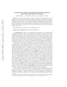 A PRACTICAL GUIDE TO STOCHASTIC SIMULATIONS OF REACTION-DIFFUSION PROCESSES