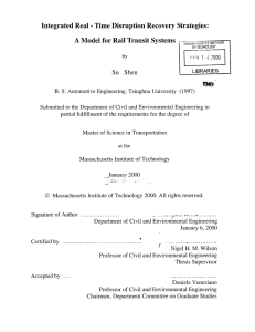 Integrated Real Time  Disruption Recovery  Strategies: I