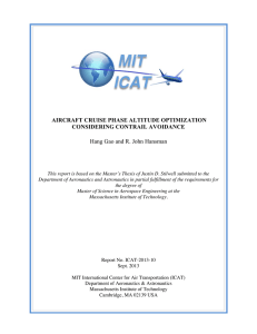 AIRCRAFT CRUISE PHASE ALTITUDE OPTIMIZATION CONSIDERING CONTRAIL AVOIDANCE