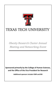 Obesity Research Cluster Annual Meeting and Networking Event