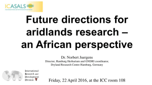 Future directions for – aridlands research an African perspective
