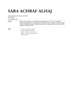 SARA ACHRAF ALHAJ Profile