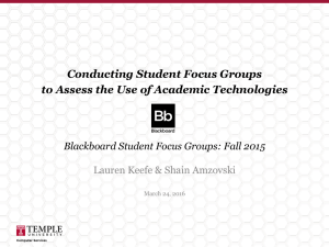 Conducting Student Focus Groups to Assess the Use of Academic Technologies