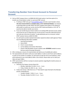 Transferring Number from Drexel Account to Personal Account