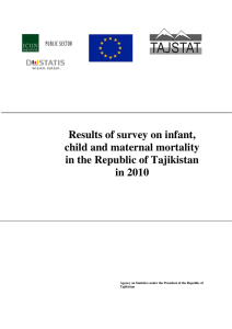 Results of survey on infant, child and maternal mortality in 2010