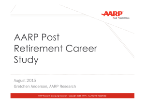 AARP Post Retirement Career Study August 2015