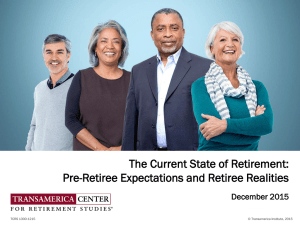 The Current State of Retirement: Pre-Retiree Expectations and Retiree Realities December 2015