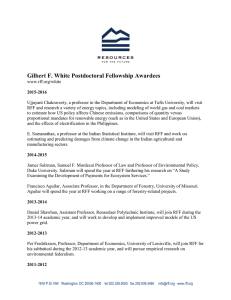 Gilbert F. White Postdoctoral Fellowship Awardees