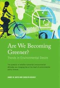 Are We Becoming Greener?  Trends in Environmental Desire
