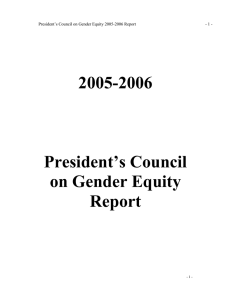 2005-2006  President’s Council on Gender Equity