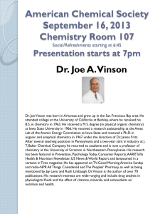 American Chemical Society September 16, 2013 Chemistry Room 107