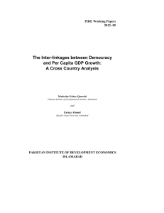 The Inter-linkages between Democracy and Per Capita GDP Growth: