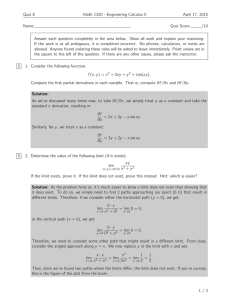 Quiz 8 Math 1320 - Engineering Calculus II April 17, 2015 Name: