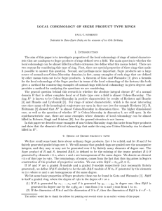 LOCAL COHOMOLOGY OF SEGRE PRODUCT TYPE RINGS