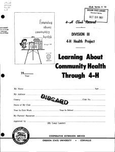 [P\ Learning About Through 4-H Community Health